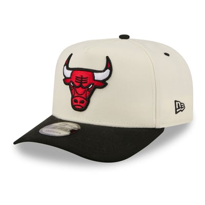 Chicago Bulls New Era City A-Frame 9FIFTY Snapback Hat - Cream/Black