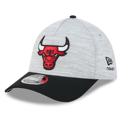  Chicago Bulls New Era 39THIRTY M-Crown Tech Stretch Hat - Gray