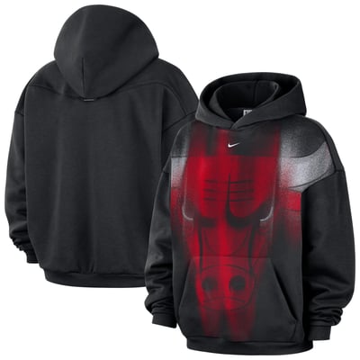 Chicago Bulls Nike 2026 Standard Issue Practice Icon Fleece Pullover Hoodie - Black