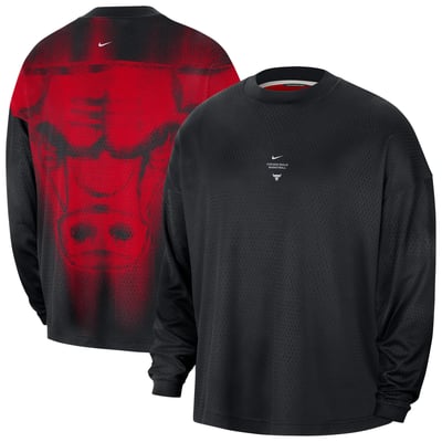 Chicago Bulls Nike 2026 Standard Issue Pre-Game Performance Long Sleeve T-Shirt - Black