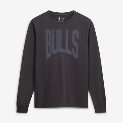 Chicago Bulls Nike 2026 Standard Issue Travel Long Sleeve T-Shirt - Charcoal