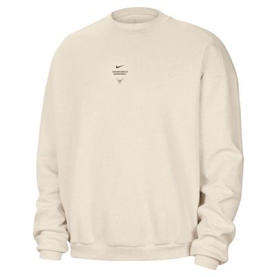Chicago Bulls Nike 2026/27 Standard Issue Stretch Pullover Sweatshirt - Oatmeal