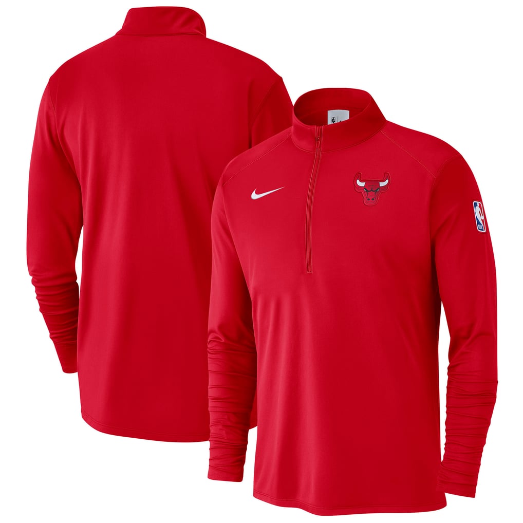 Chicago Bulls Nike 2024/25 Courtside Performance Half-Zip Top - Red