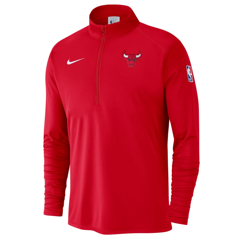 Chicago Bulls Nike 2024/25 Courtside Performance Half-Zip Top - Red