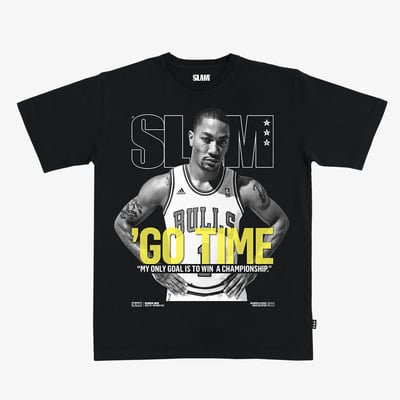 Derrick Rose Chicago Bulls SLAM Hardwood Classics Cover Tee - Black