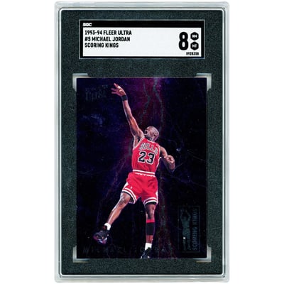 Michael Jordan Chicago Bulls 1993-94 Fleer Ultra Scoring Kings #5 SGC Authenticated 8 Card