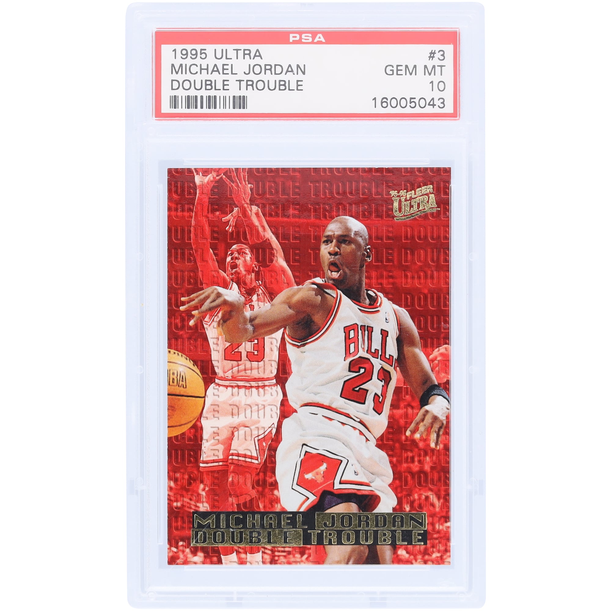 Michael Jordan Chicago Bulls 1995 Fleer Ultra Double Trouble #3 