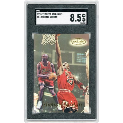 Michael Jordan Chicago Bulls 1998-99 Topps Gold Label #GL1 SGC Authenticated 8.5 Card 