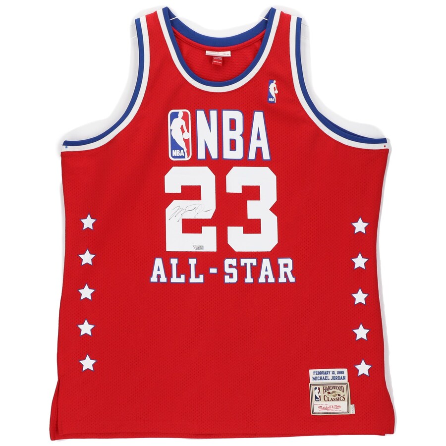 Michael Jordan Chicago Bulls Autographed Mitchell & Ness 1989 NBA 