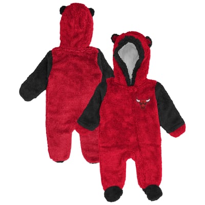 Chicago Bulls Outerstuff Newborn & Infant Stay Napping Fleece Bunting Full-Zip Sleeper - Red