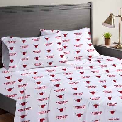 Chicago Bulls Pegasus Four-Piece Full Sheet Set