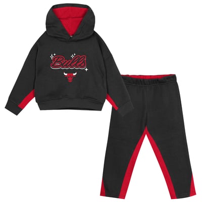  Chicago Bulls Outerstuff Preschool  Rainbow Shot Hoodie and Pants Set - Black