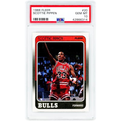 Scottie Pippen Chicago Bulls 1988 Fleer #20 PSA Authenticated 10 Rookie Card