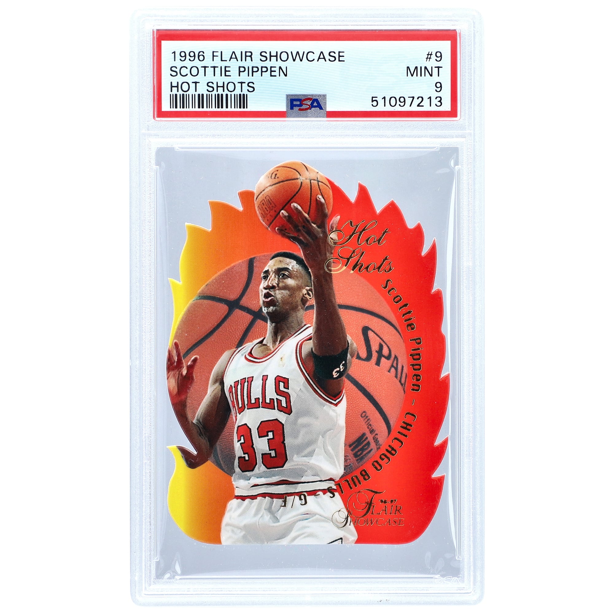 Chicago Bulls Scottie Pippen 1996 Fleer Flair Showcase #9 PSA 