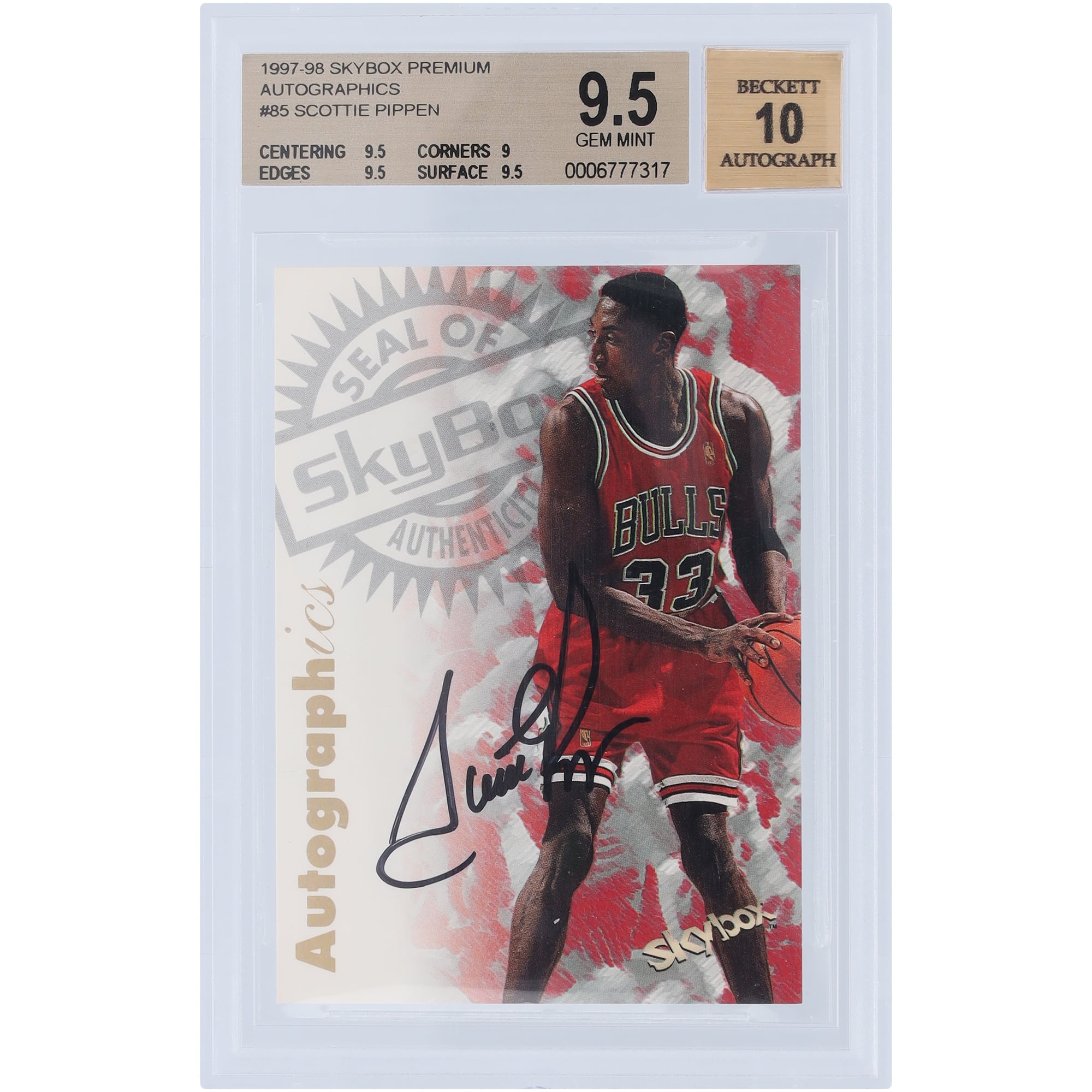 1997-98 Skybox Autographics ALLAN HOUSTON (KNICKS)/アラン 
