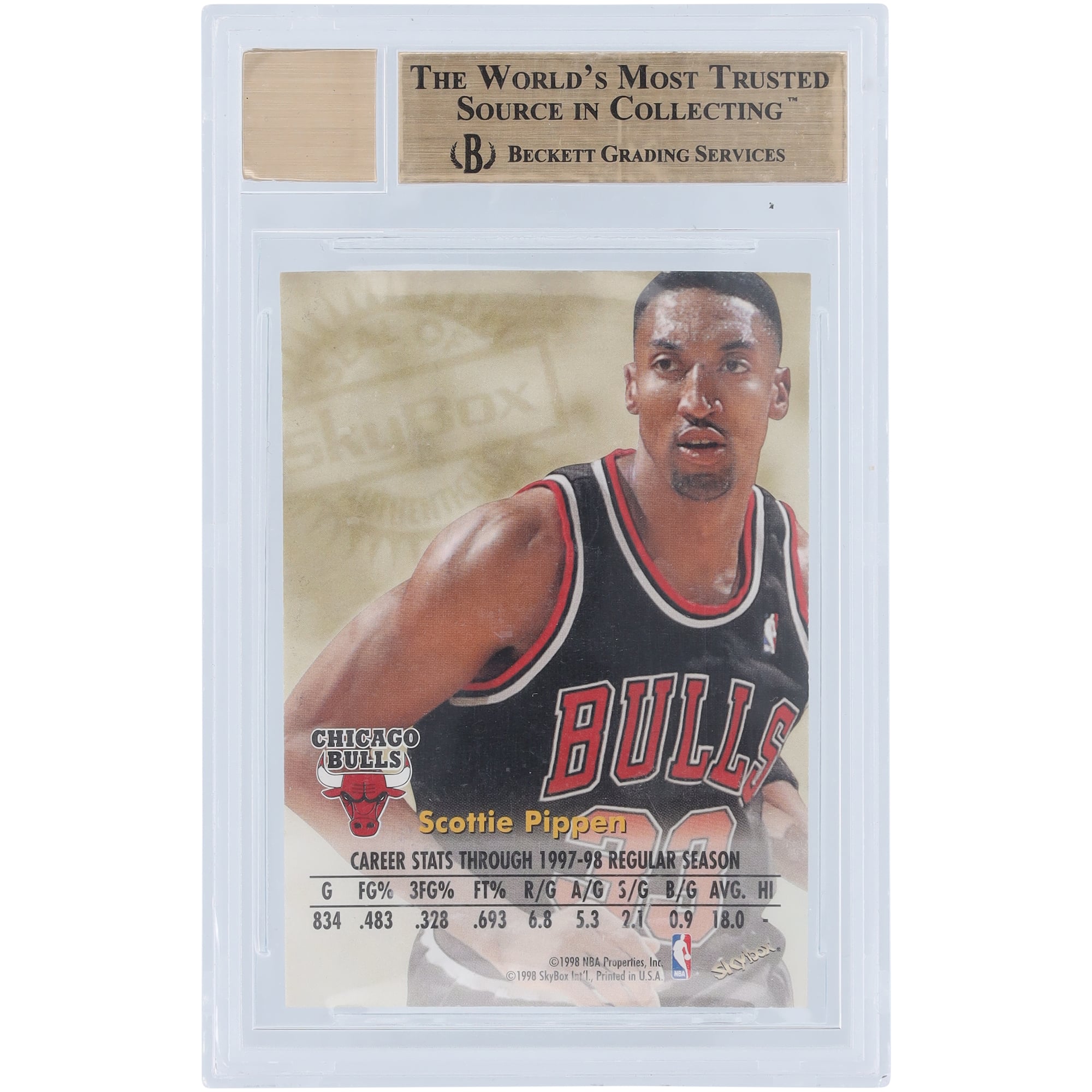 Scottie Pippen Chicago Bulls Autographed 1998-99 Skybox Premium 