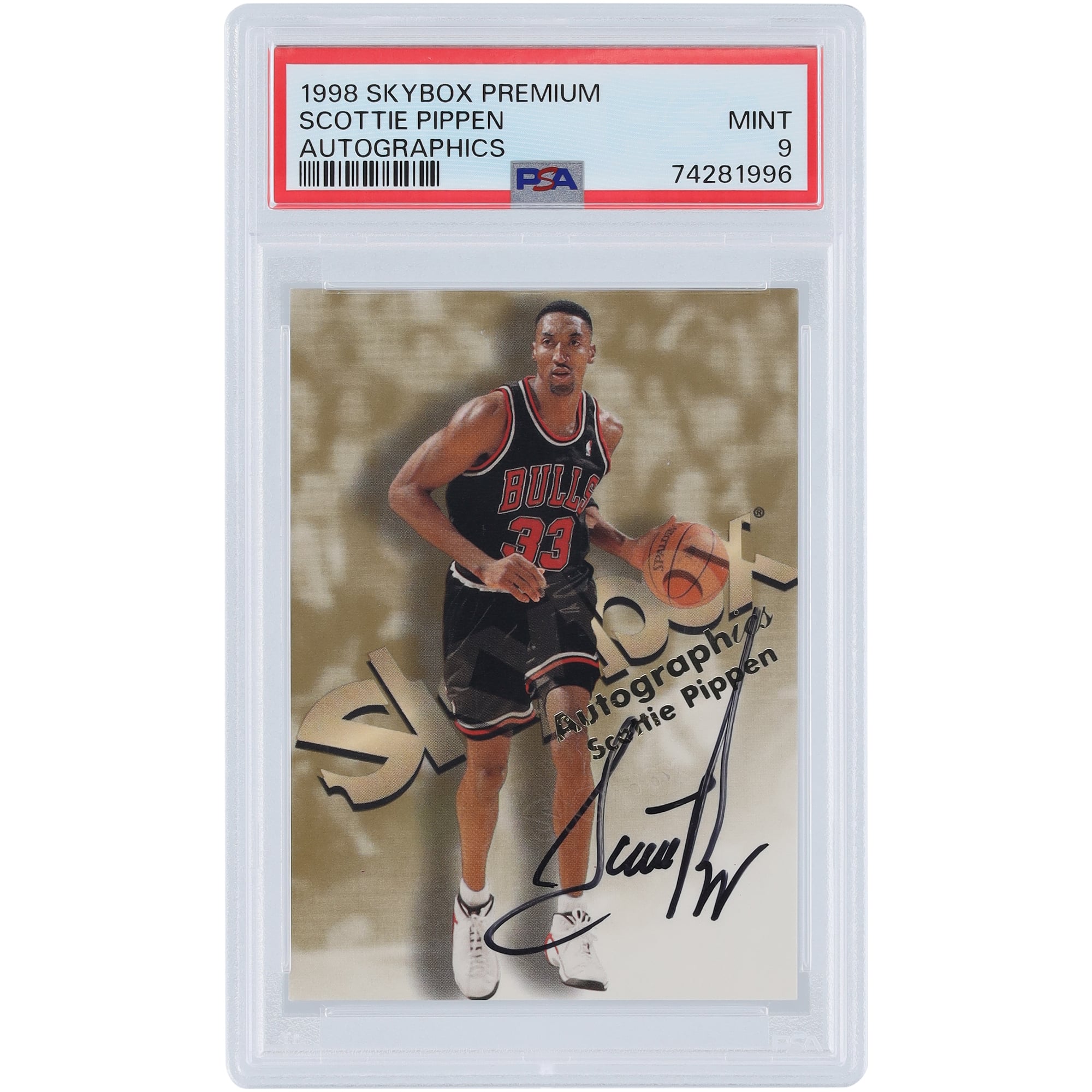 Scottie Pippen Chicago Bulls Autographed 1998 Skybox Premium 