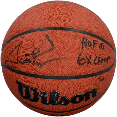 Scottie Pippen Chicago Bulls Autographed Fanatics Authentic Wilson Authentic Series Indoor/Outdoor Basketball with Multiple Inscriptions - Limited Edition of 10