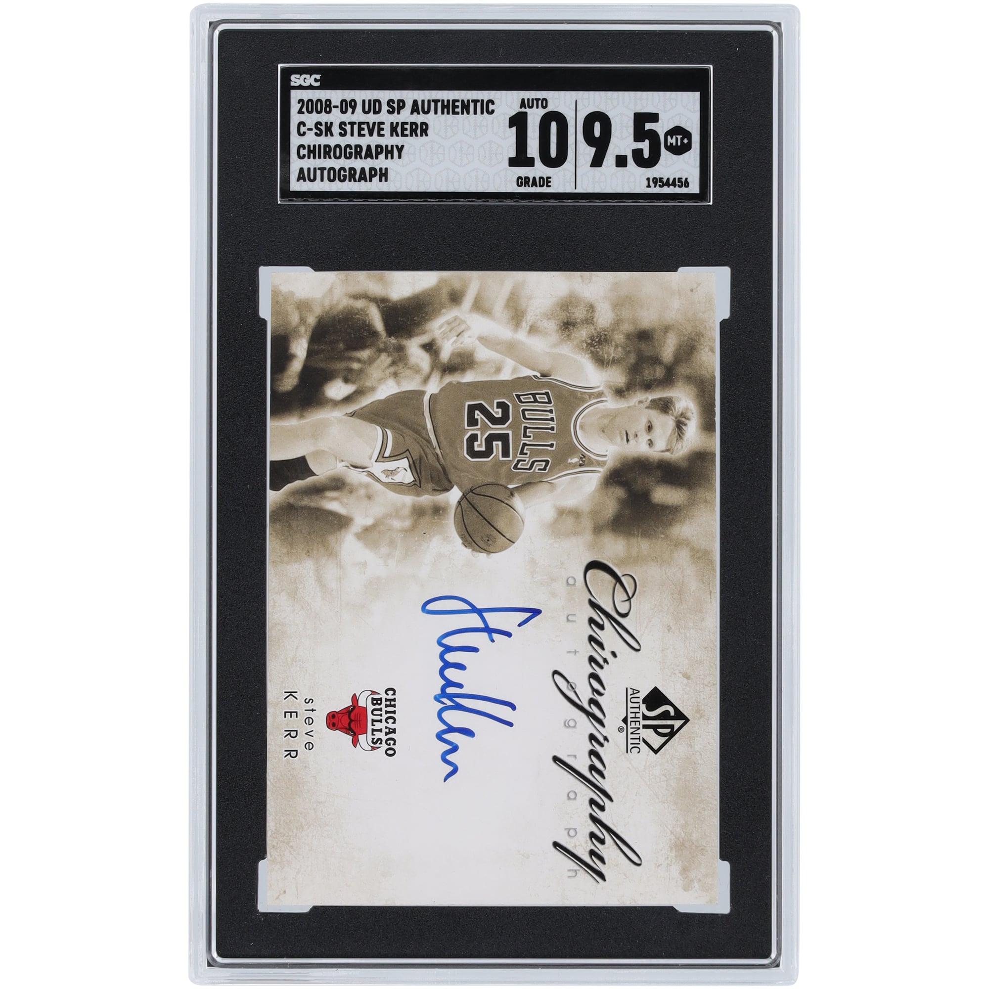 Steve Kerr Chicago Bulls Autographed 2008-09 Upper Deck SP 