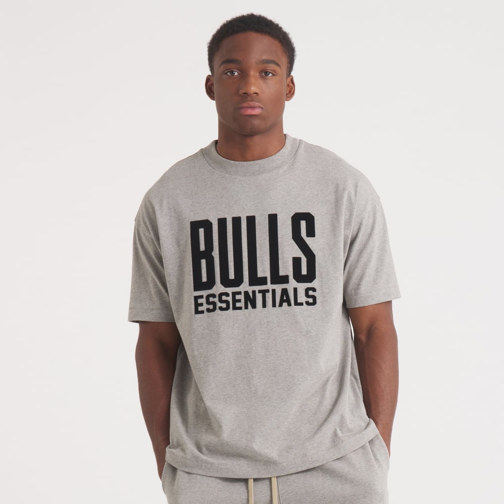 Chicago Bulls Fear of God Unisex NBA x ESSENTIALS T-Shirt - Gray