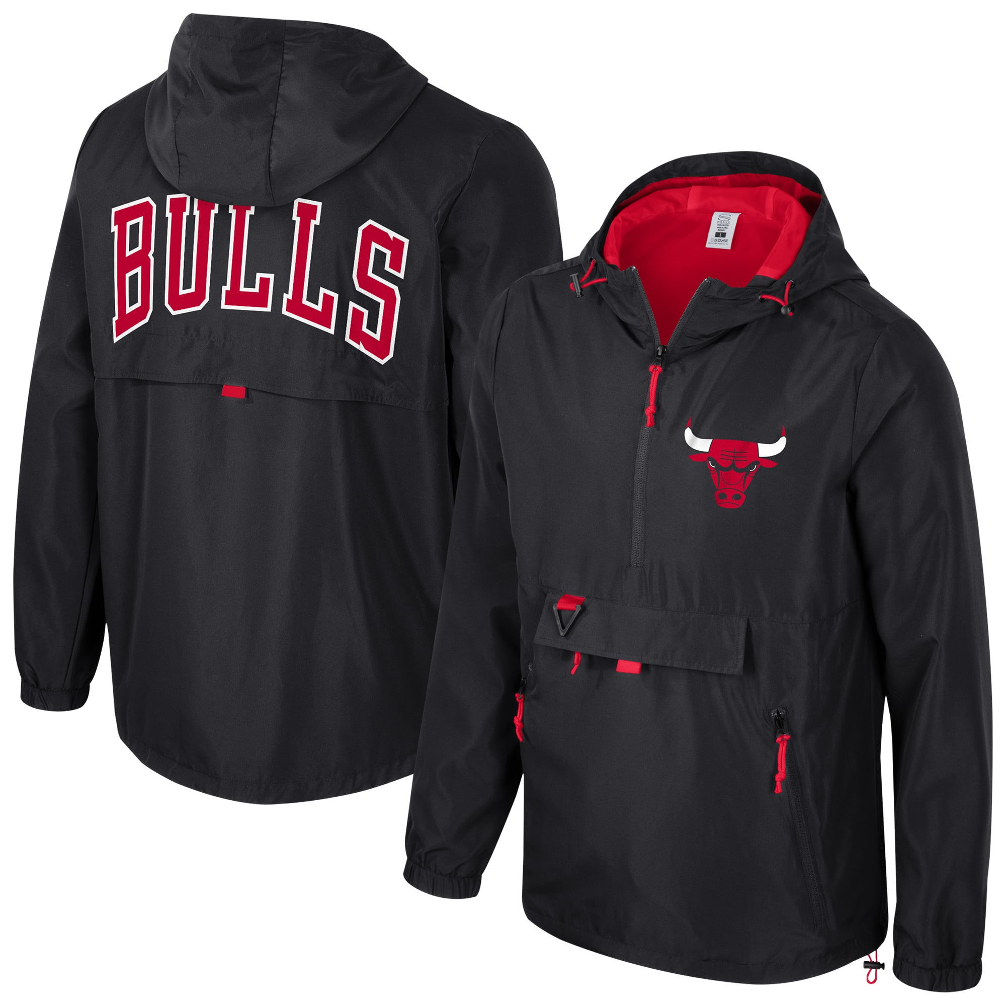 Unisex Chicago Bulls Stadium Essentials Black Compete Quarter-Zip 