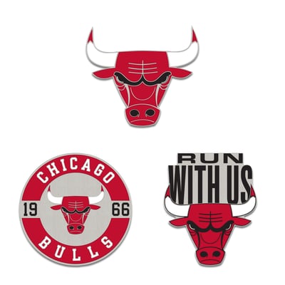 Chicago Bulls WinCraft Three-Piece Collector Pin Set