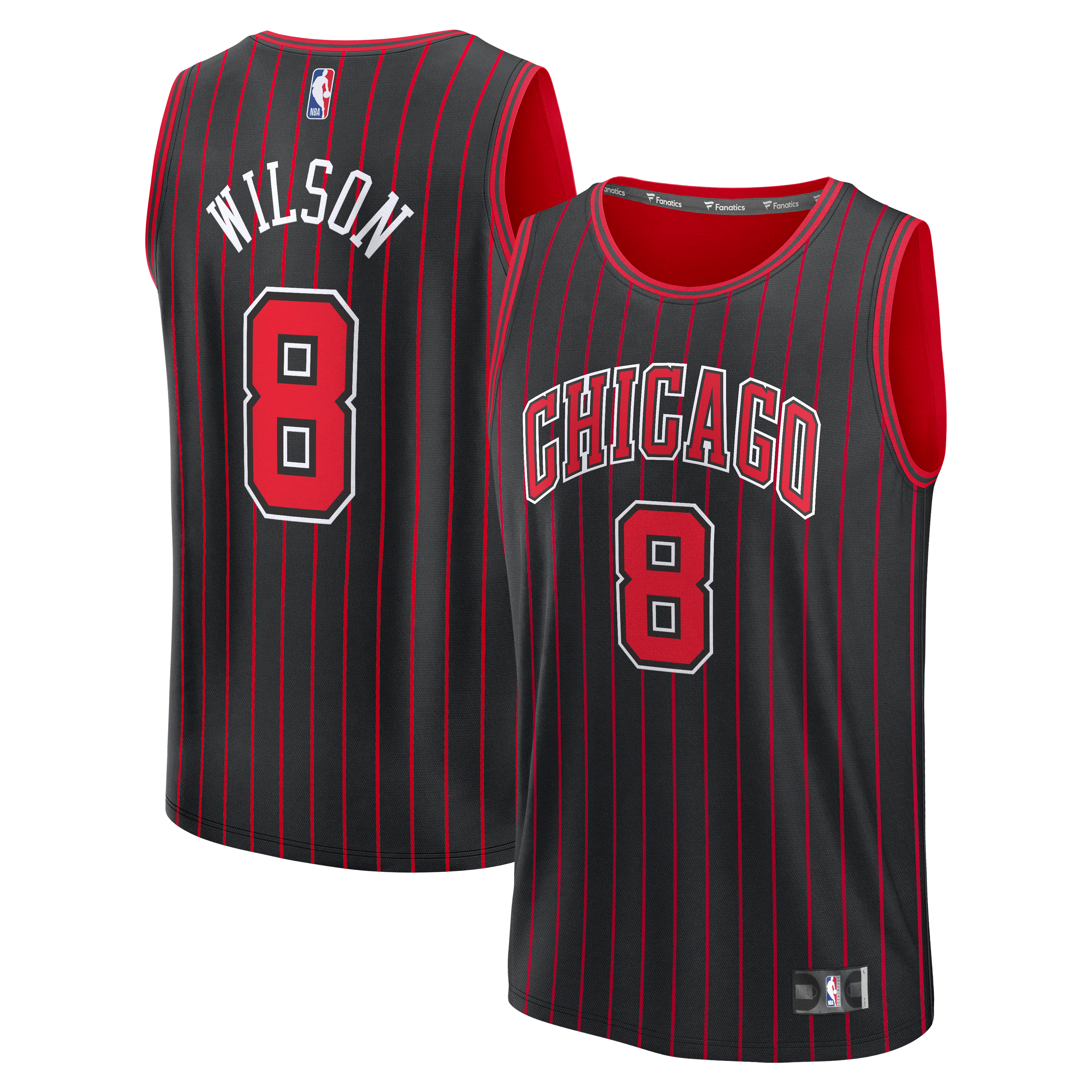 Caleb Wilson Chicago Bulls Youth Fast Break Replica Jersey Black Statement Edition