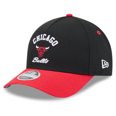 Chicago Bulls New Era Youth Arch 9FORTY A-Frame M-Crown Adjustable Hat - Black/Red