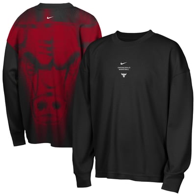  Chicago Bulls Nike Youth 2026 Standard Issue Pre-Game Performance Long Sleeve T-Shirt - Black