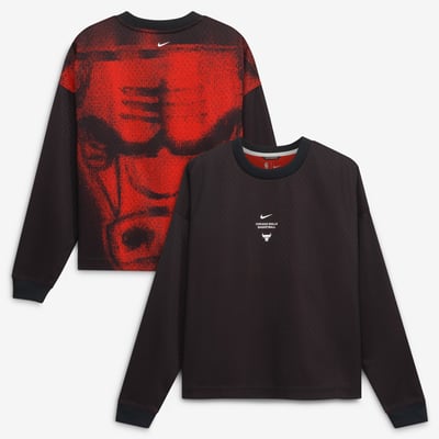  Chicago Bulls Nike Youth 2026/27 Standard Issue Pre-Game Performance Long Sleeve T-Shirt - Black