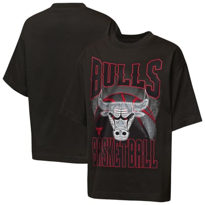 Chicago Bulls Outerstuff Youth Ballin Rockers Oversized Fashion T-Shirt - Black
