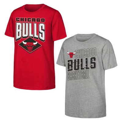 Chicago Bulls Outerstuff Youth Trench Kings 2-Pack T-Shirt Set - Red/Gray