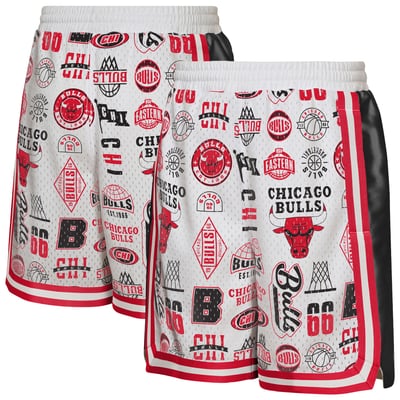 Chicago Bulls Outerstuff Youth Ball Hog Dazzle Basketball Short - White
