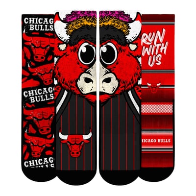  Chicago Bulls Rock Em Youth Fan Favorites Three-Pack Crew Socks Set - Red