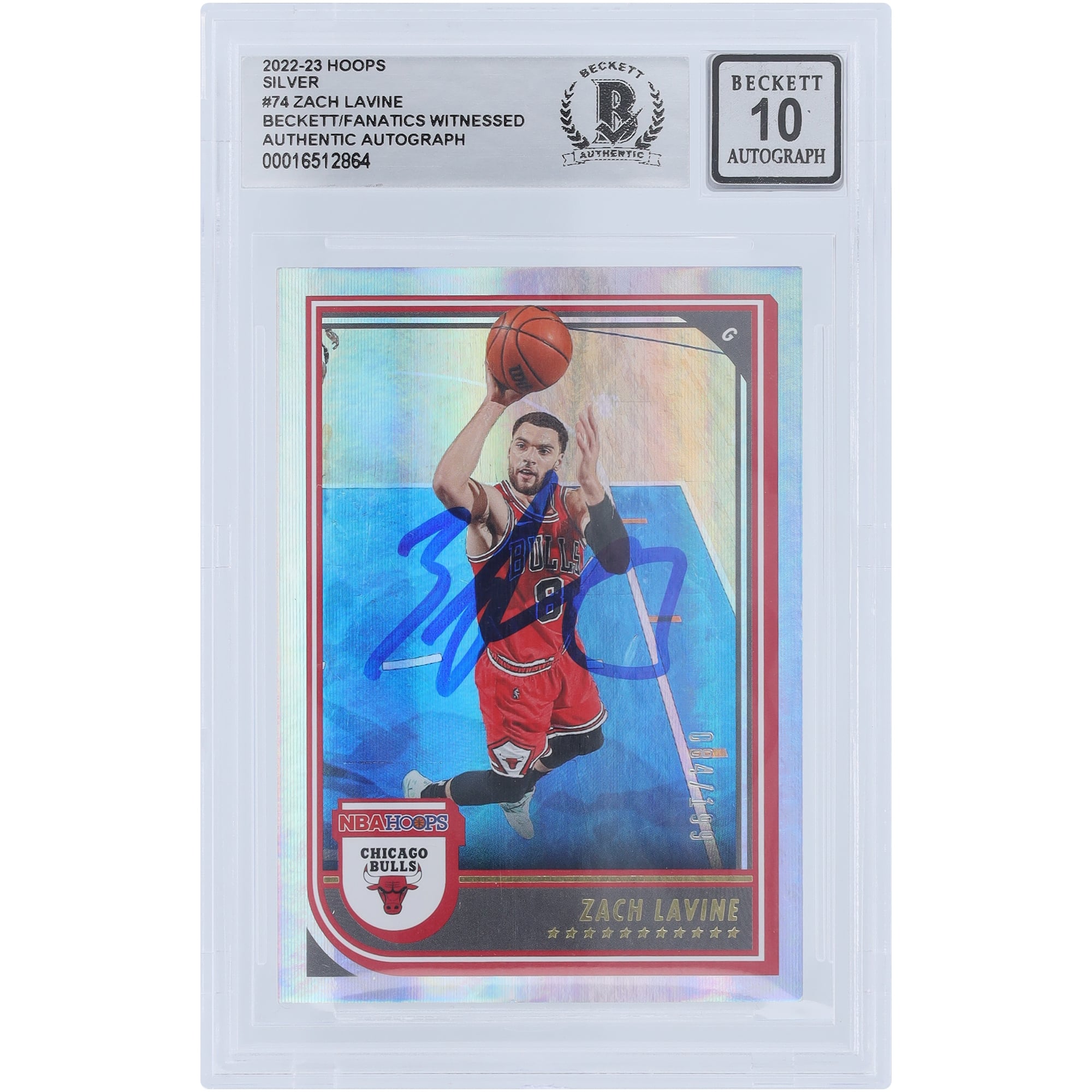 2019-2020 Panini Hoops #25 Zach LaVine Signed Card AUTO PSA 