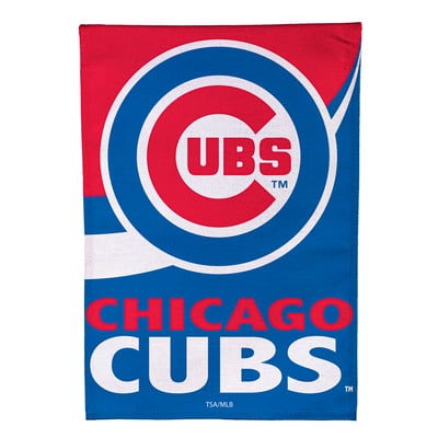  Chicago Cubs 29" x 43" Color Wave Double-Sided Burlap House Flag