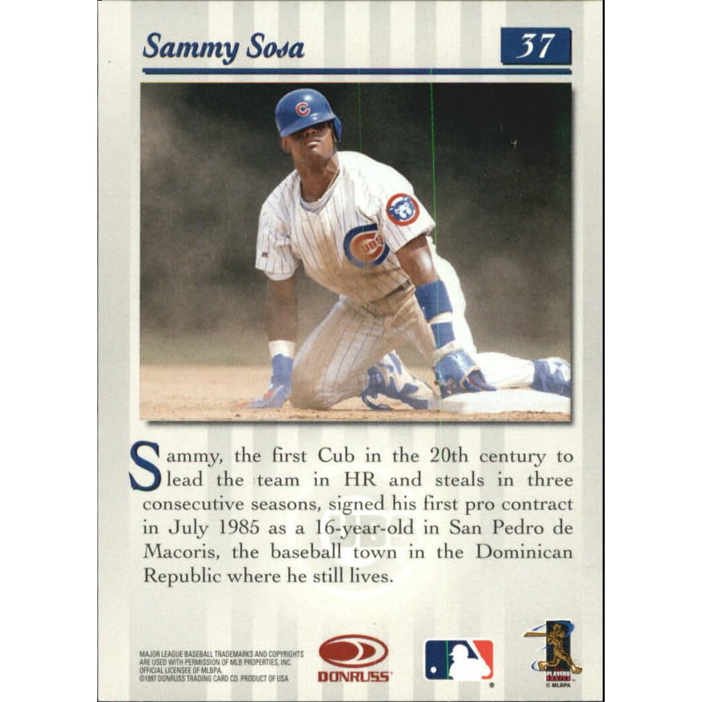 1997 Studio Silver Press Proofs #37 Sammy Sosa