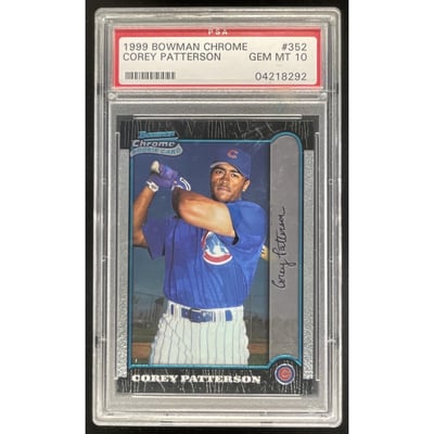 1999 Bowman Chrome #352 Corey Patterson RC PSA 10
