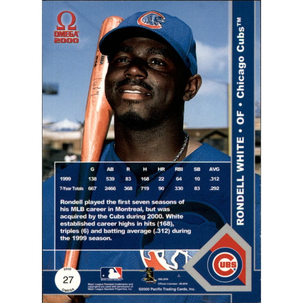 2000 Pacific Omega Copper #27 Rondell White