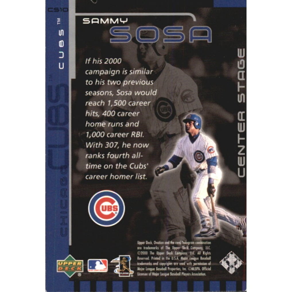 2000 Upper Deck Ovation Center Stage Rainbow #CS10 Sammy Sosa