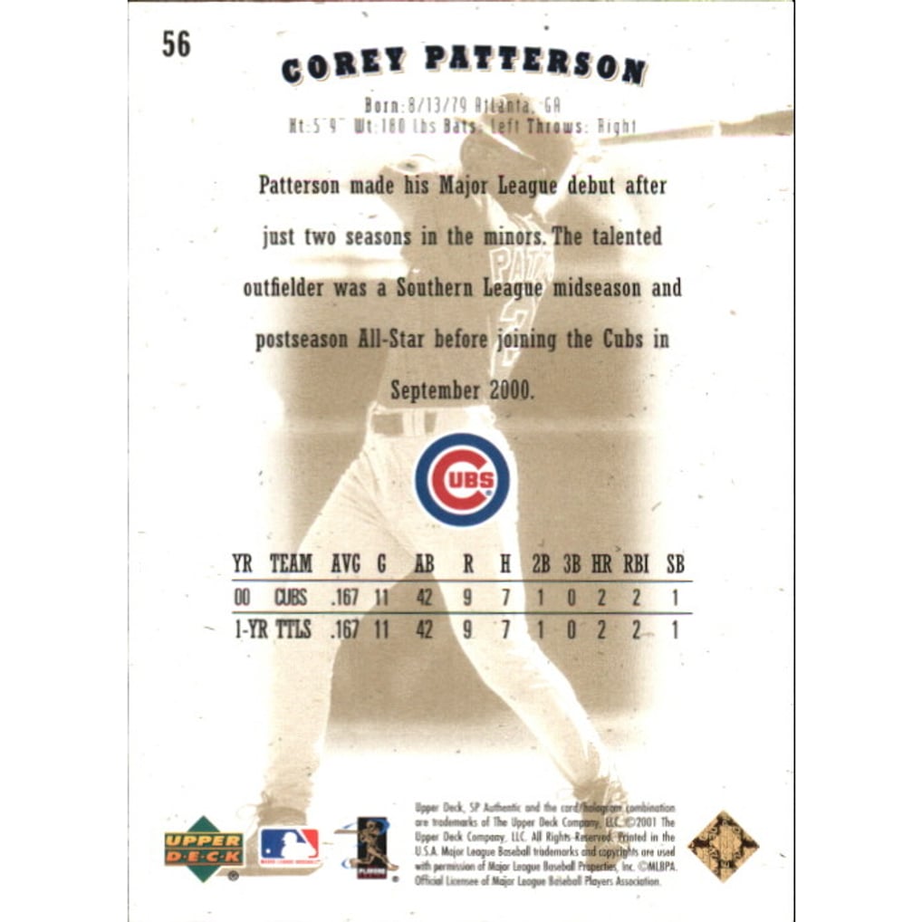 2001 SP Authentic Limited #56 Corey Patterson