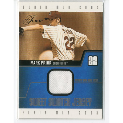 2003 Flair Sweet Swatch Jersey #SSMP Mark Prior