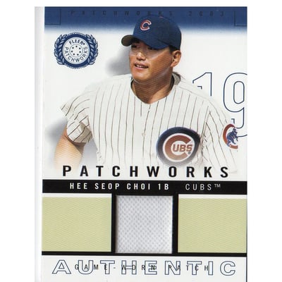 2003 Fleer Patchworks Game-Worn Patch 300 #HC2 Hee Seop Choi