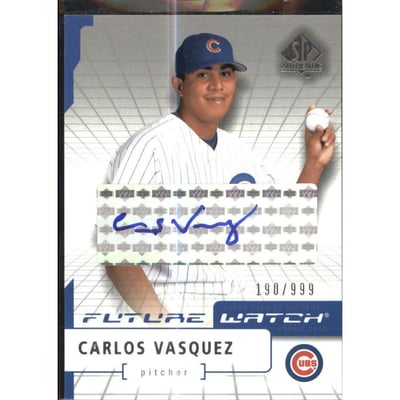2004 SP Authentic Future Watch Autograph #93 Carlos Vasquez FW