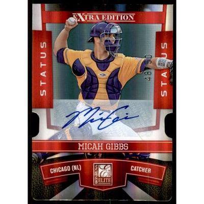 2010 Donruss Elite Extra Edition Signature Status #99 Micah Gibbs