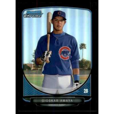 2013 Bowman Chrome Prospects Black Refractors #BCP4 Gioskar Amaya