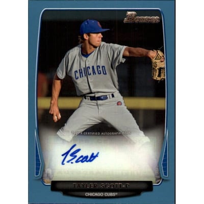 2013 Bowman Prospect Autographs Blue #TS Tayler Scott