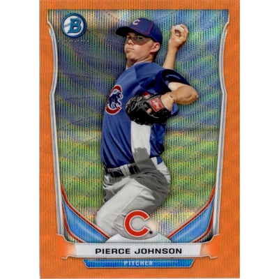 2014 Bowman Chrome Prospects Orange Wave Refractors #BCP24 Pierce Johnson