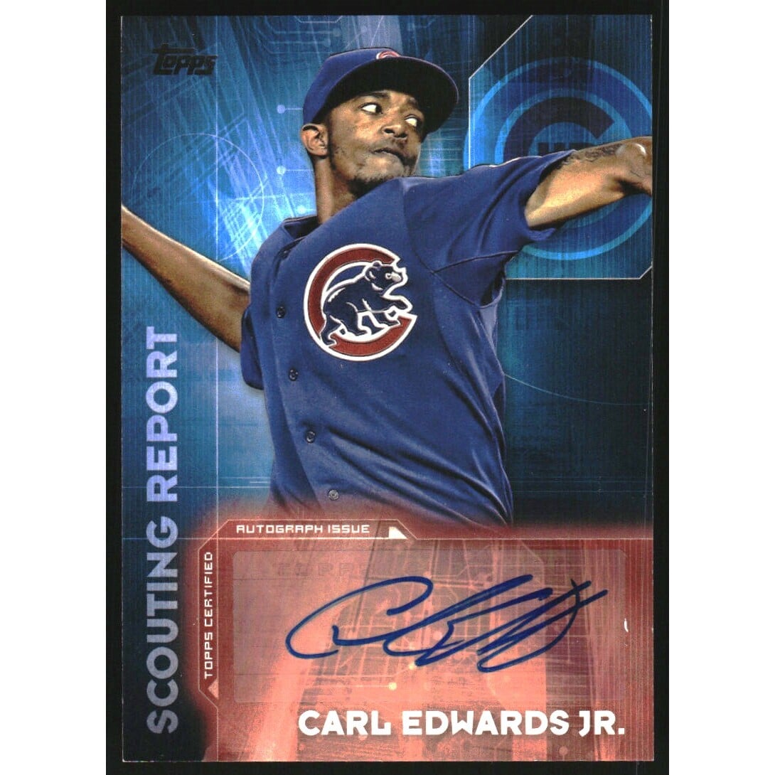 2016 Topps Scouting Report Autographs #SRACE Carl Edwards Jr. S2