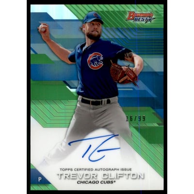 2017 Bowman's Best Best of '17 Autographs Green Refractors #B17TC Trevor Clifton